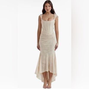 House of CB Cream High Low Dress